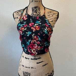 Floral Halter Top - Size Small